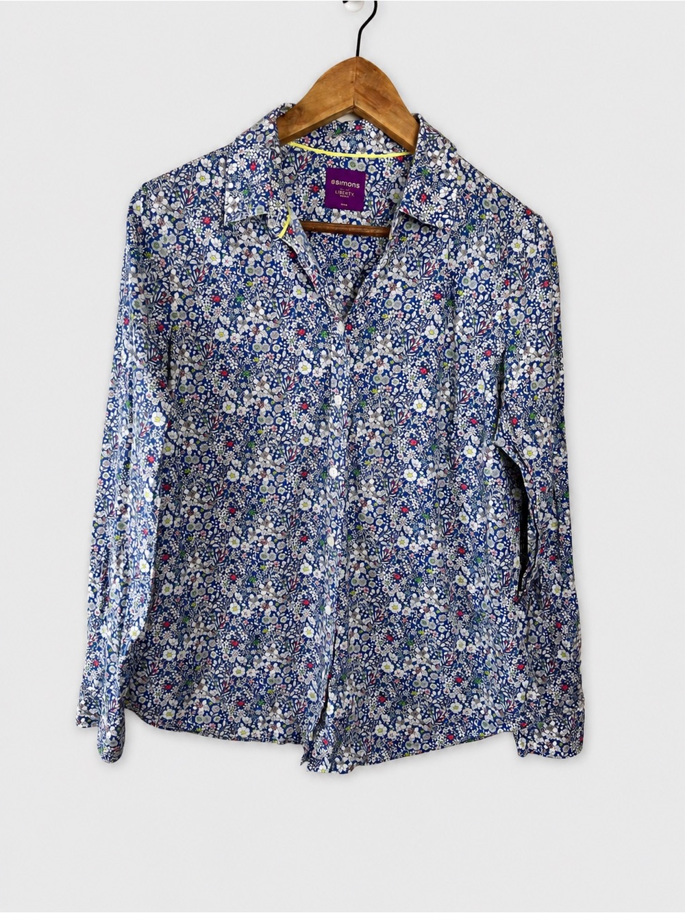 Simons Blooming print shirt Made with Liberty Fabric Organic Cotton Size Medium
